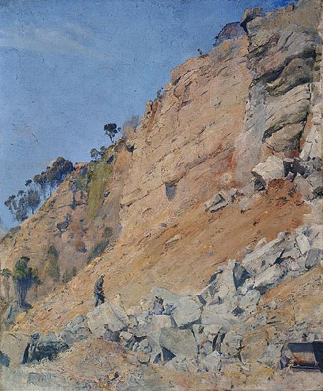 Tom roberts The Quarry, Maria Island oil painting picture